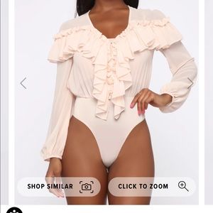 Fashionnova blush bodysuit size S